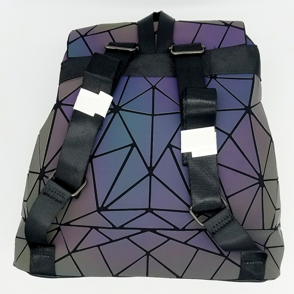 🍭 Reflective Geometry Large Fashion Backpack - Picture 2 of 5